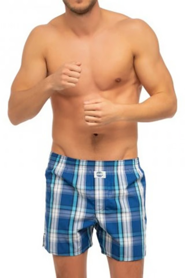 Deal Boxer blauw met ruit