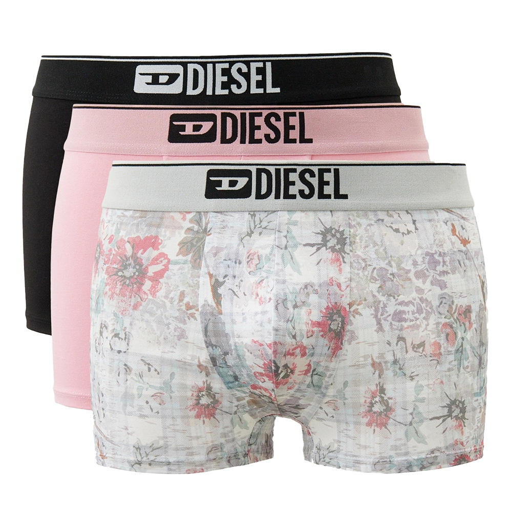 Diesel Boxershort Damien 3-pack zwart-roze