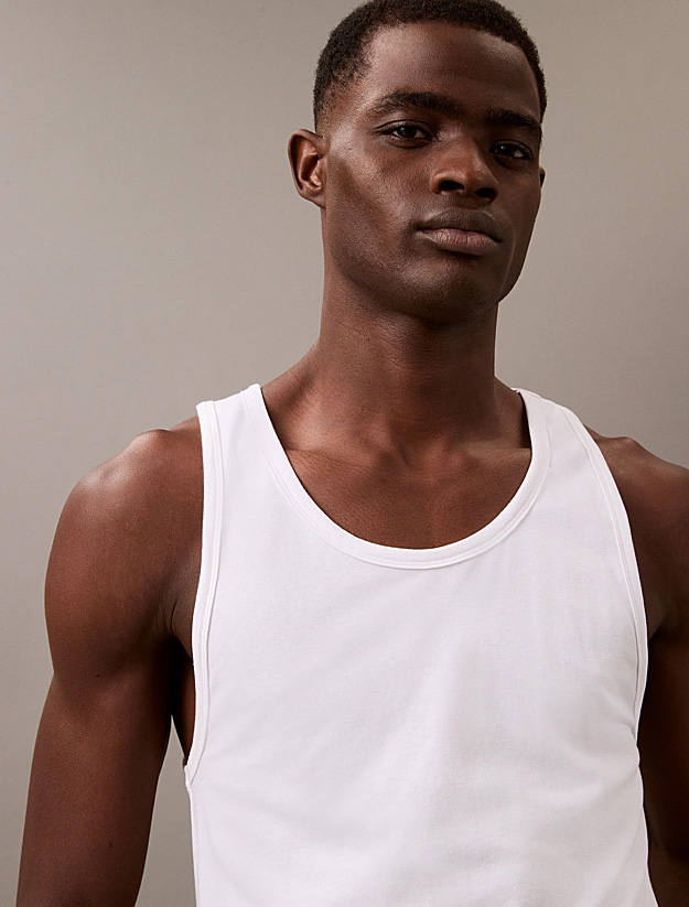 Calvin Klein hemden / tanks cotton stretch 3-pack wit