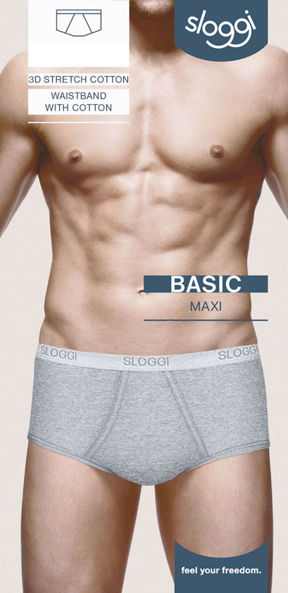 Sloggi Basic maxi slip grijs verpakking