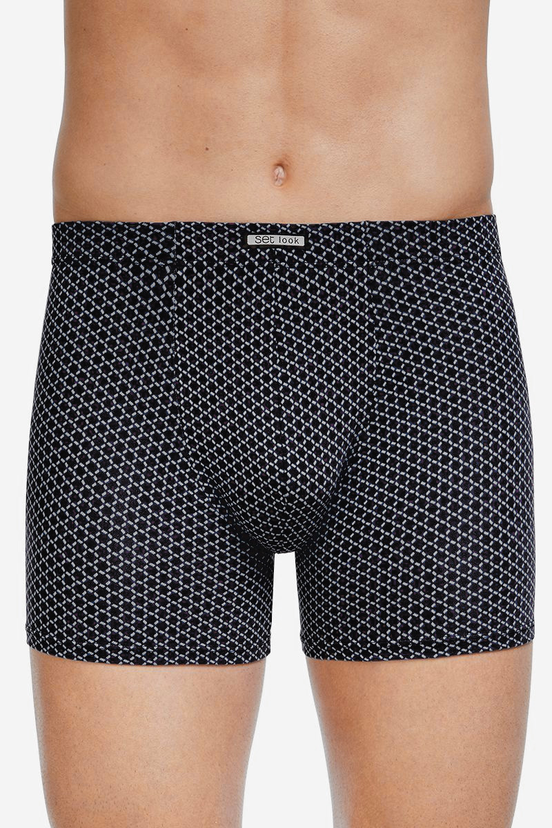 Set Boxershort microfiber steel zwart