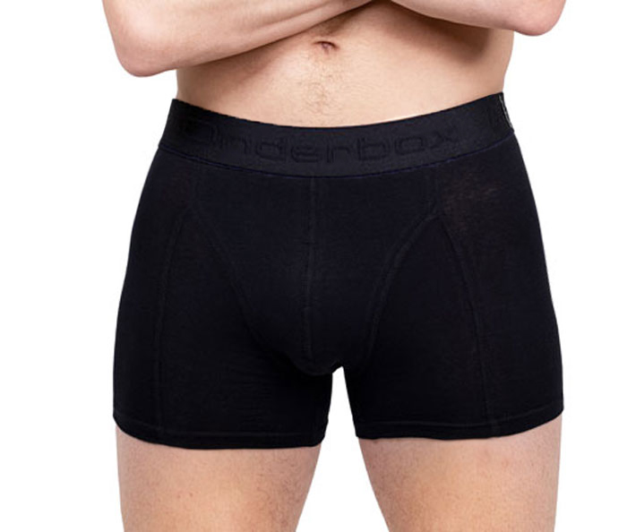 Onderbox zwarte boxershort voorkant