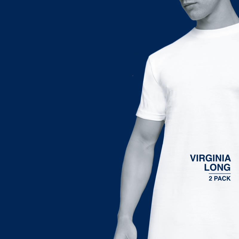Alan Red T-shirt Virginia long / extra lang 2-pack