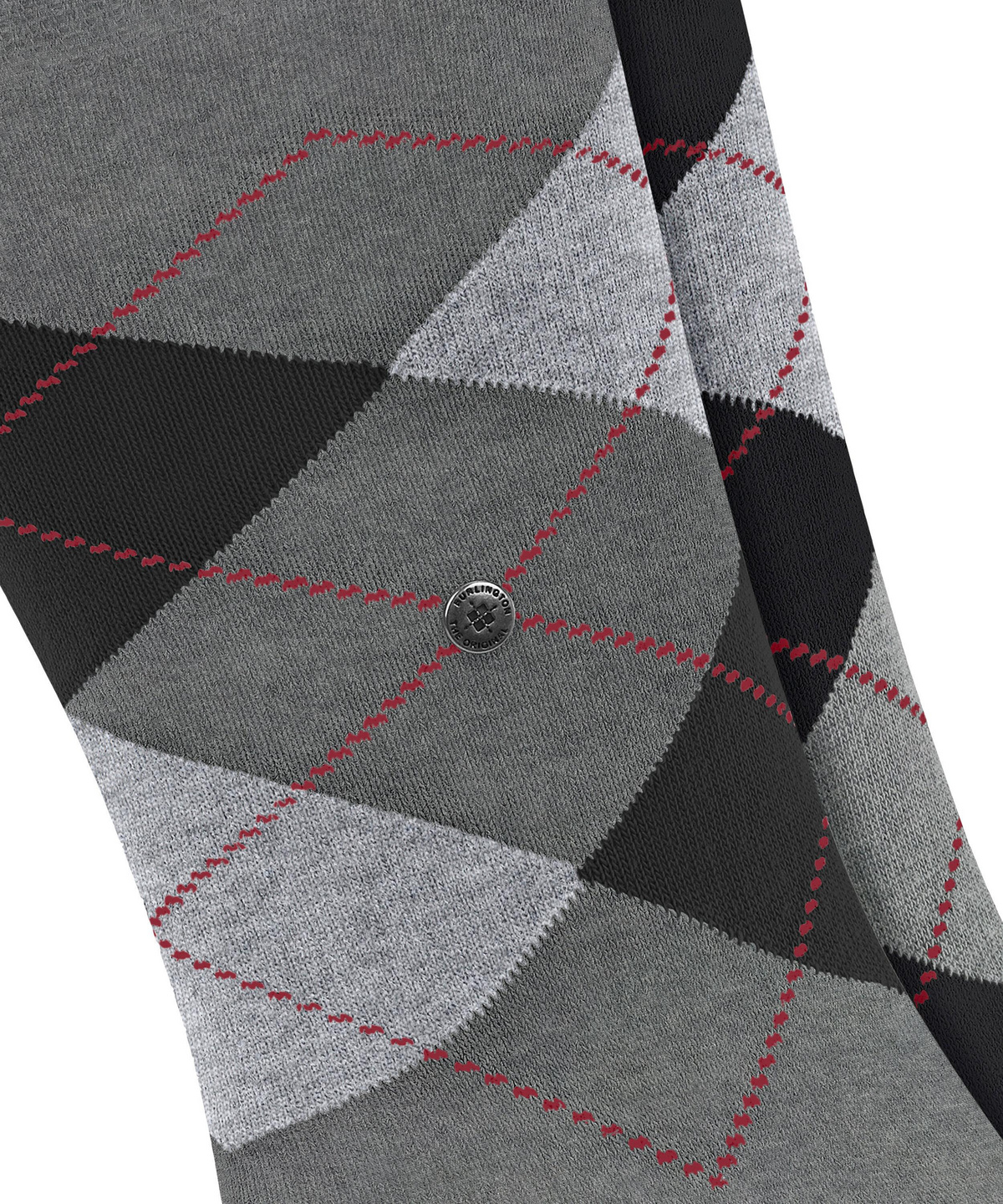 Everyday Argyle heren sokken 2-paar zwart-grijs