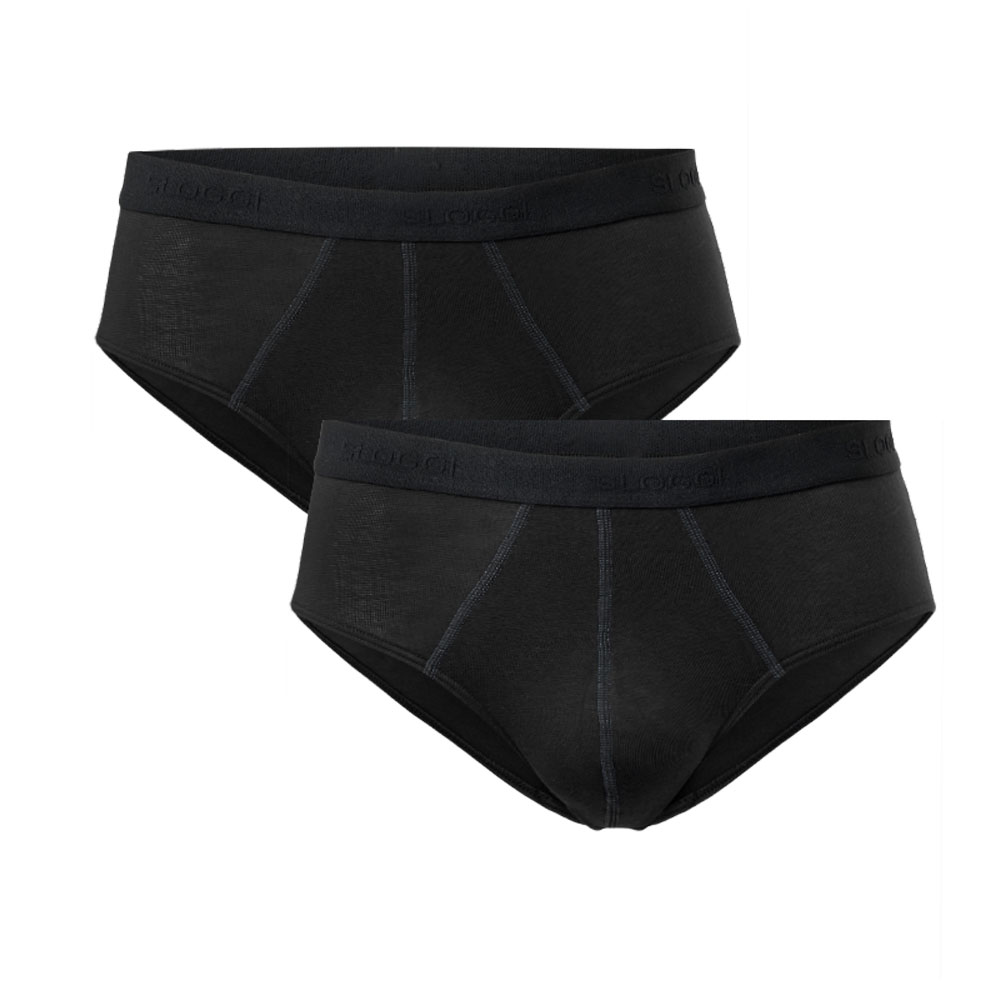Sloggi midi slip 24/7 zwart 2-pack