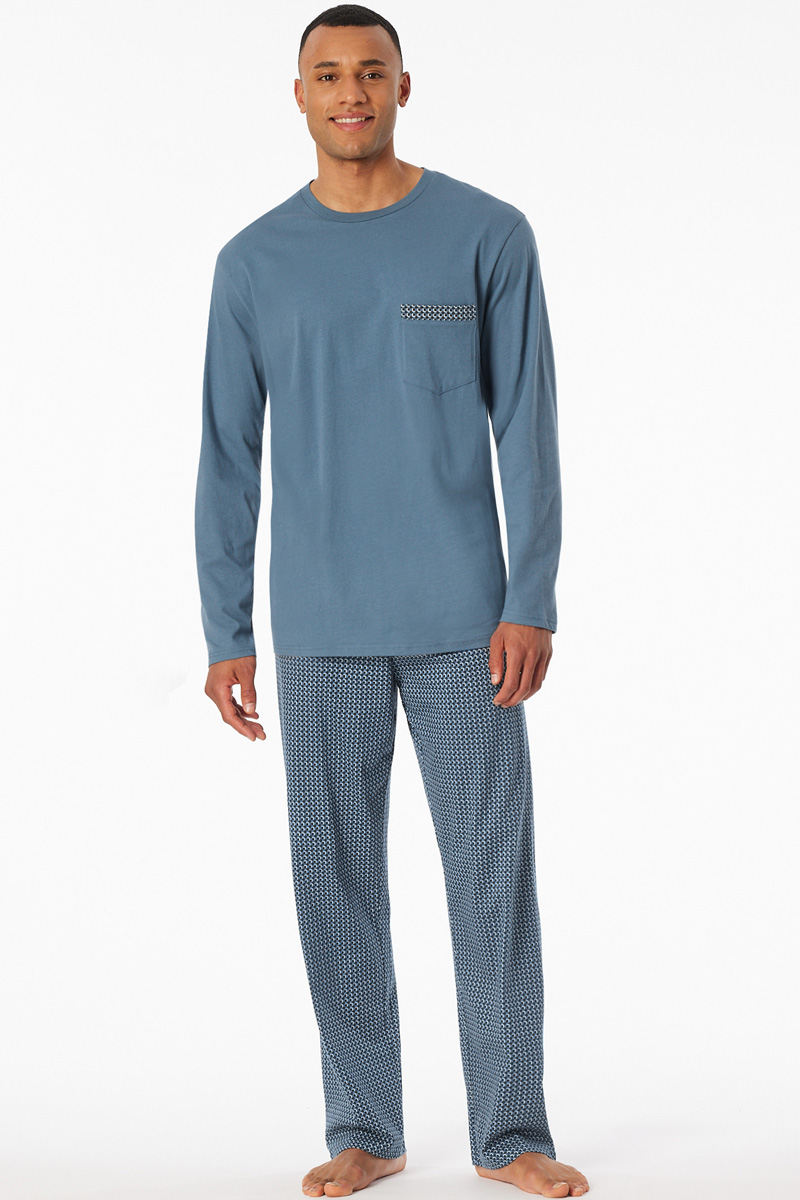 Schiesser Pyjama petrol 