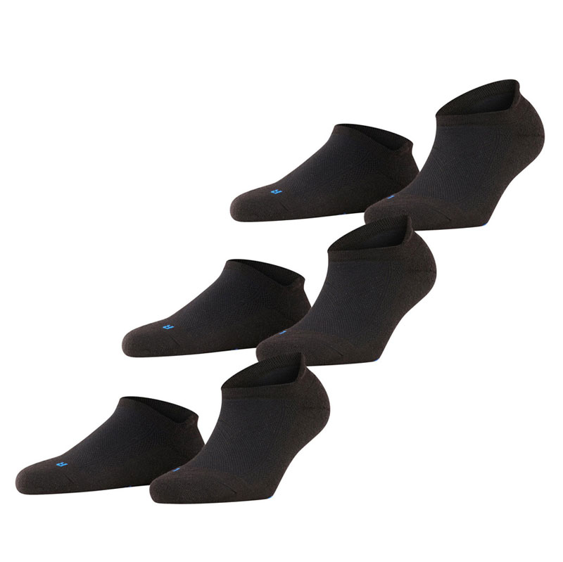 FALKE Cool kick sneaker sokken 3-paar zwart
