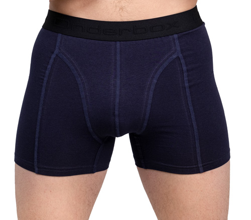 Onderbox blauwe boxershort voorkant
