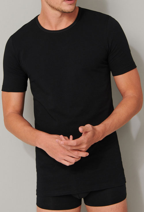 Schiesser zwarte T-shirts 95-5 voorkant 