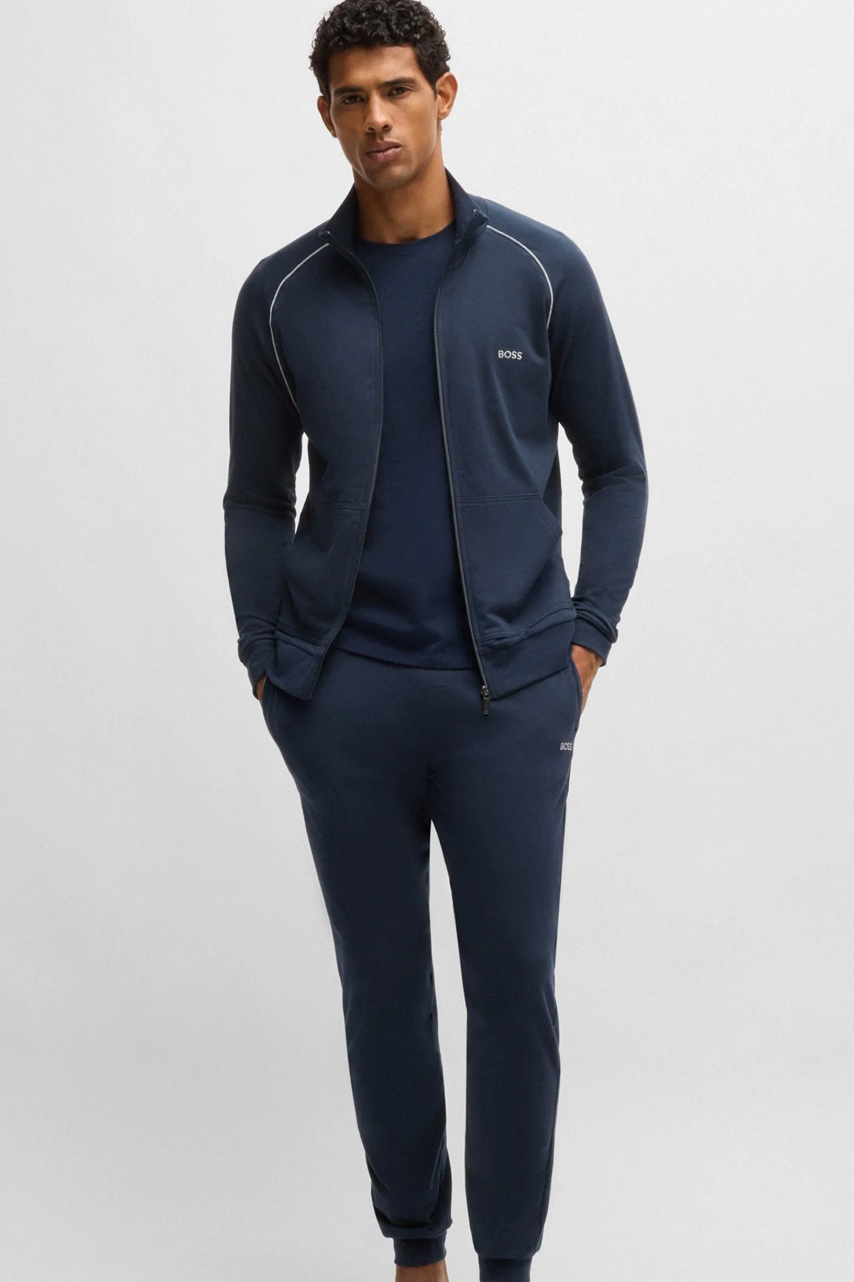 Hugo Boss Mix-Match pant met boordje blauw