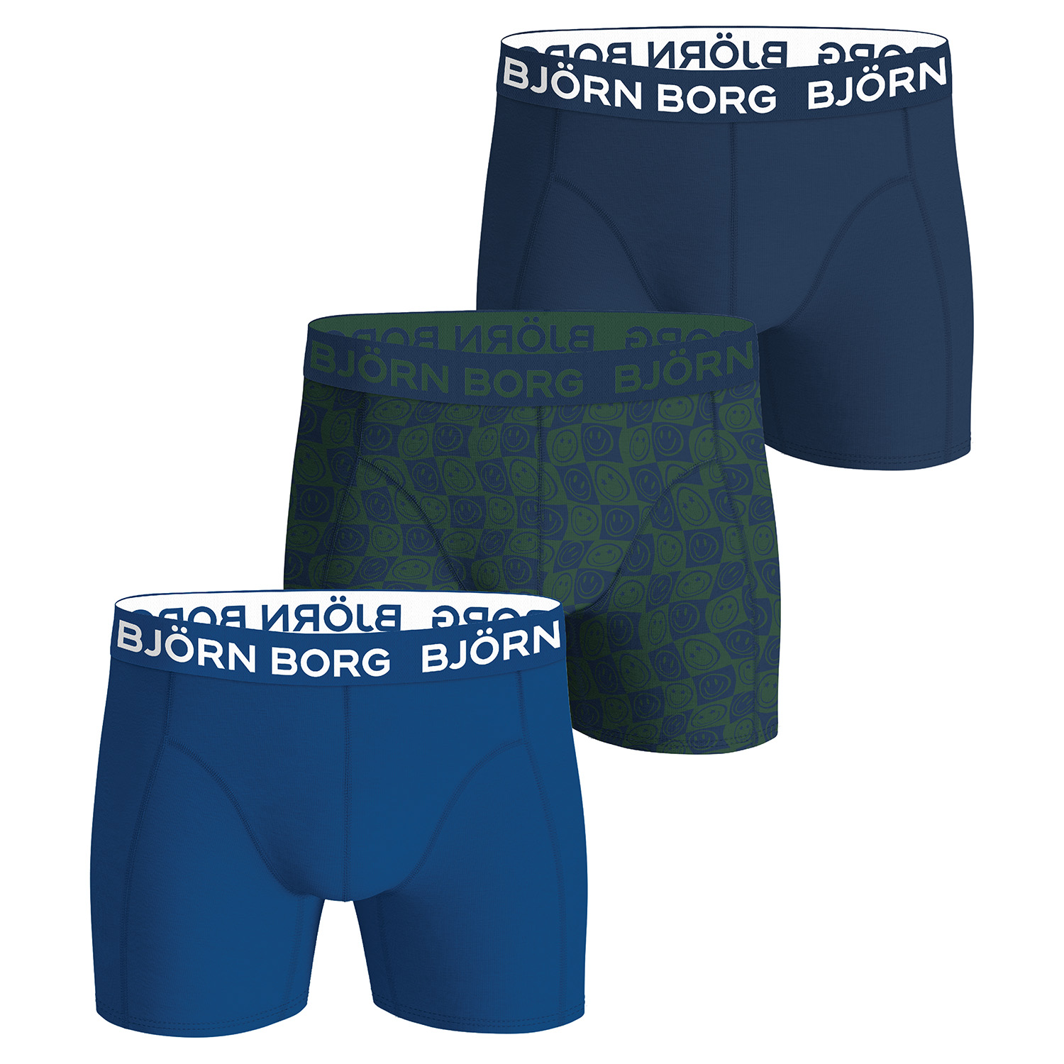 Bjorn Borg boxershorts cotton stretch 3-pack blauw 