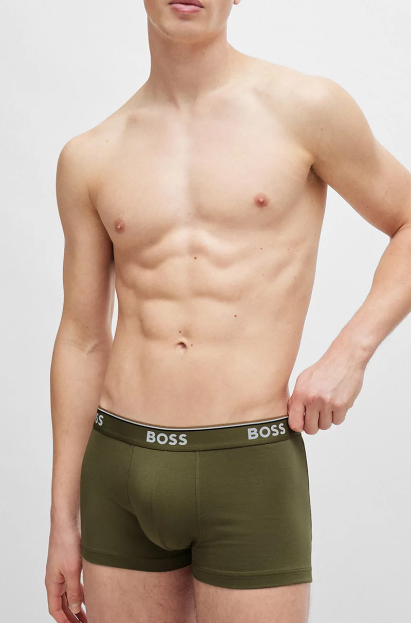 Hugo Boss Power boxershort - trunk 3-pack groen/blauw/zwart
