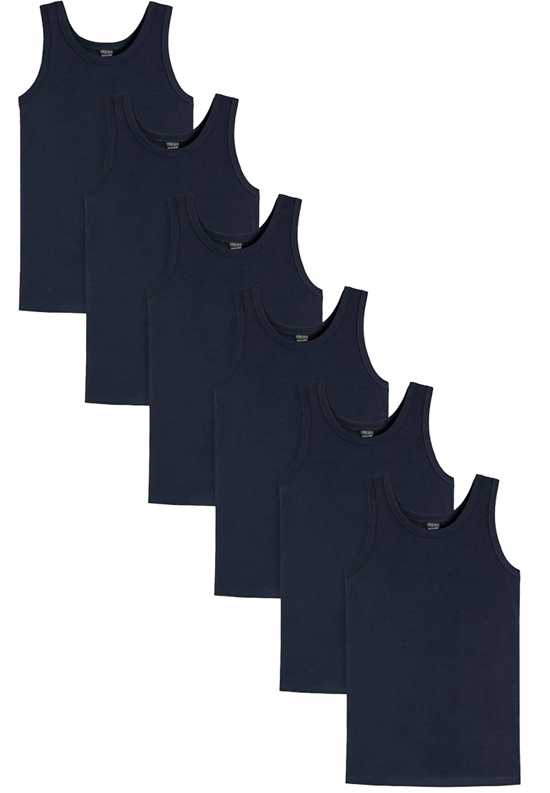 Schiesser Hemden Cotton Essentials  6-pack navy