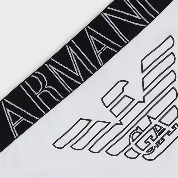 Armani witte slip Big Eagle print-achter