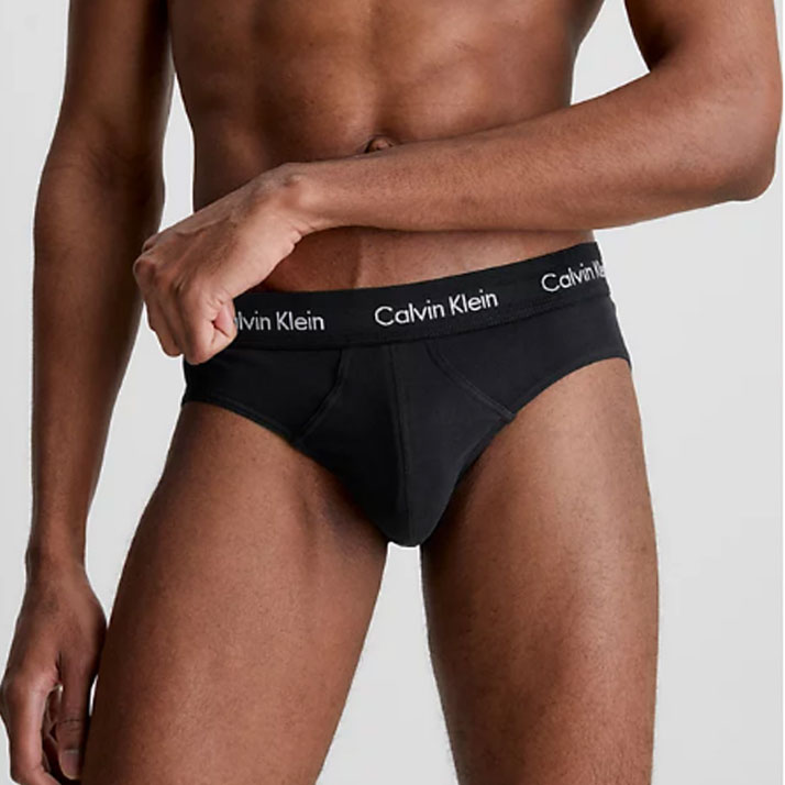 Calvin Klein Slips cotton stretch 3-pack zwart