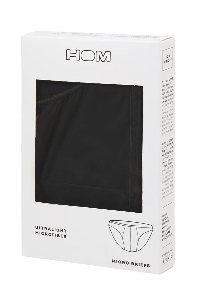 Hom micro slip Plumes zwart