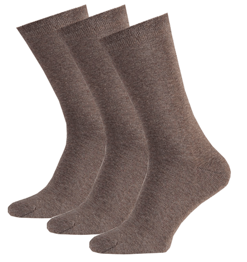 Apollo heren sokken beige 3-paar