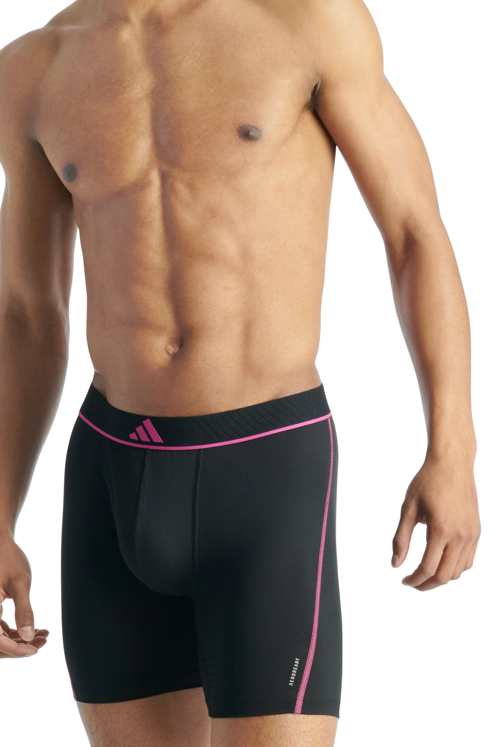 Adidas Boxershorts Micro flex lang  3-pack zwart grijs