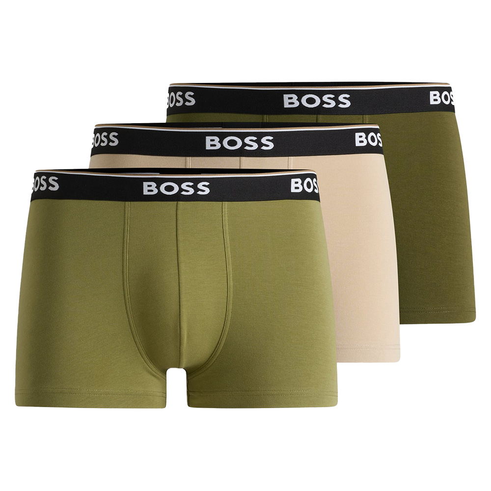 Hugo Boss Power boxershort - trunk 3-pack groen - beige