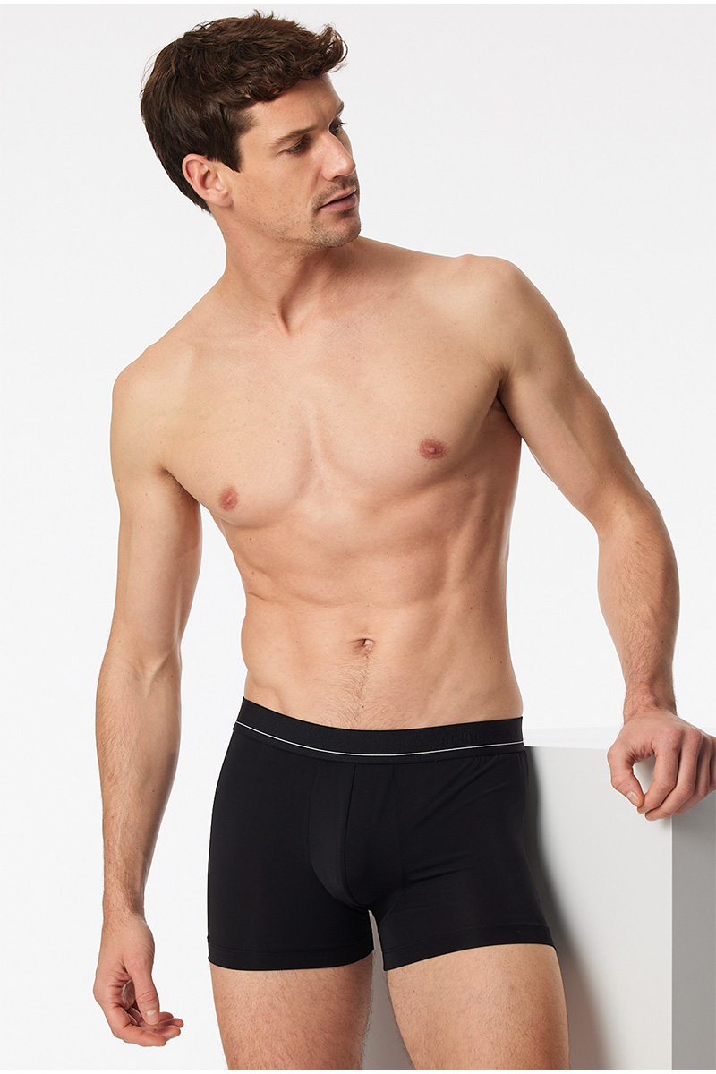 Schiesser boxershort Pure microfiber zwart