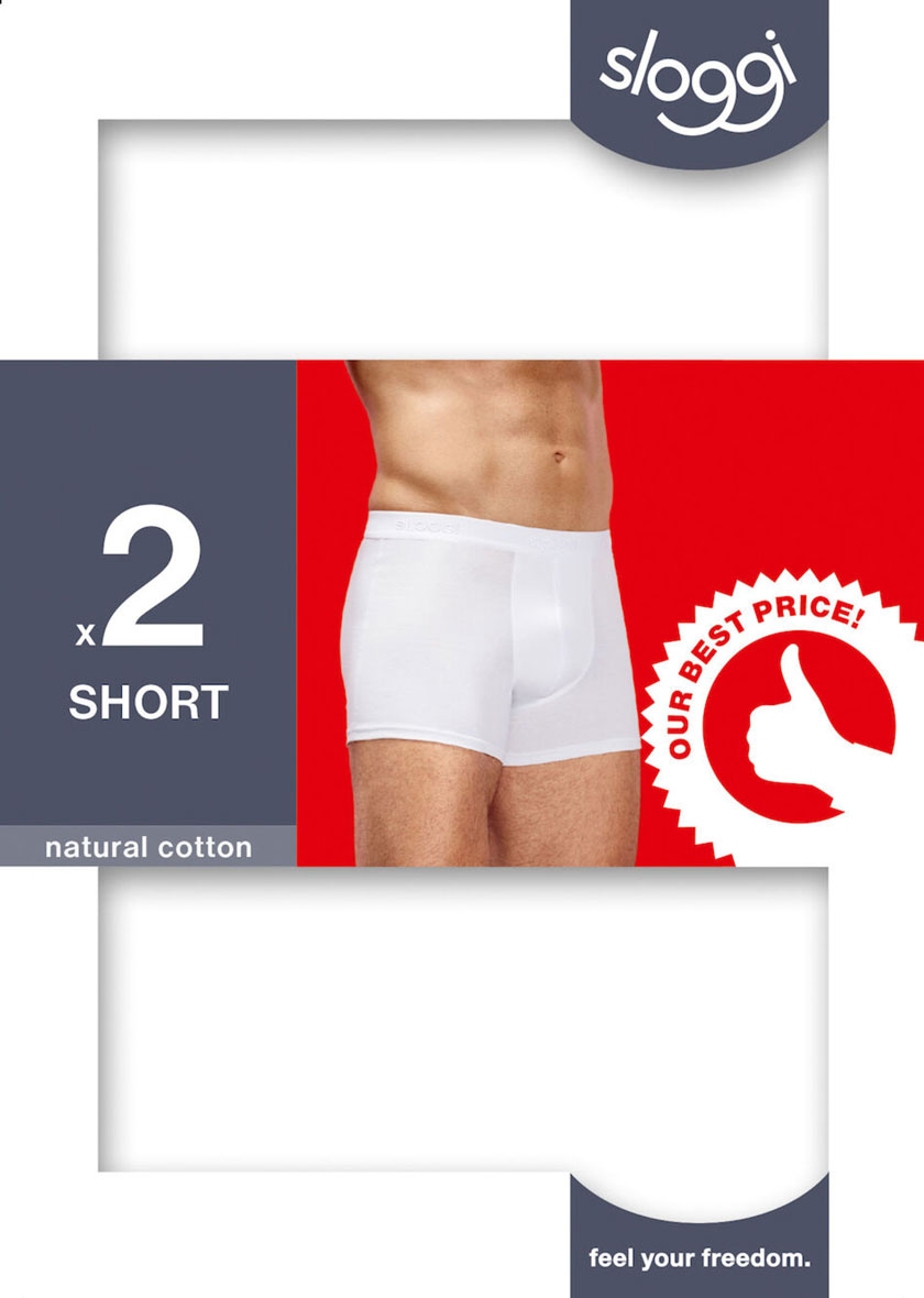 Sloggi boxershort 24/7 wit 2-pack verpakking