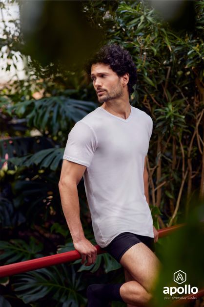 Apollo Bamboo T-shirts V-hals 4-pack zwart 