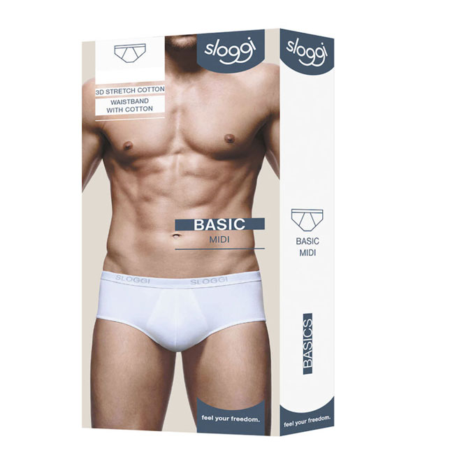 Sloggi Basic midi slip wit voorkant verpakking
