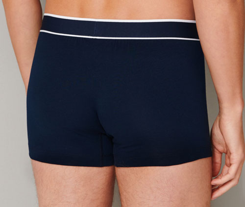 Schiesser Boxershorts 95/5 blauw 3-pack achterkant