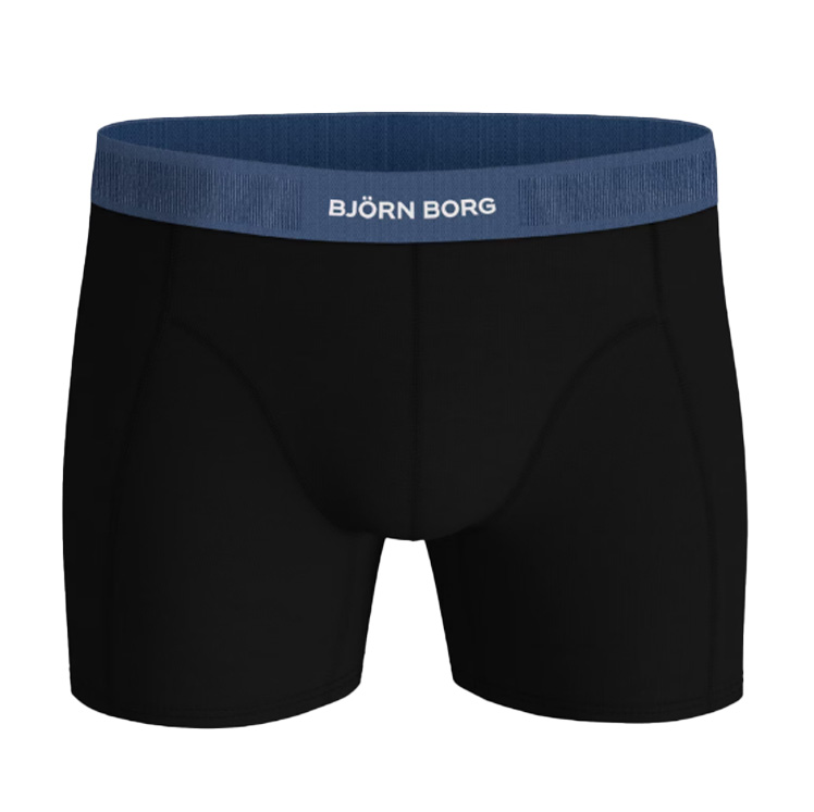 Bjorn Borg Boxershort premium cotton 2-pack blauw-zwart