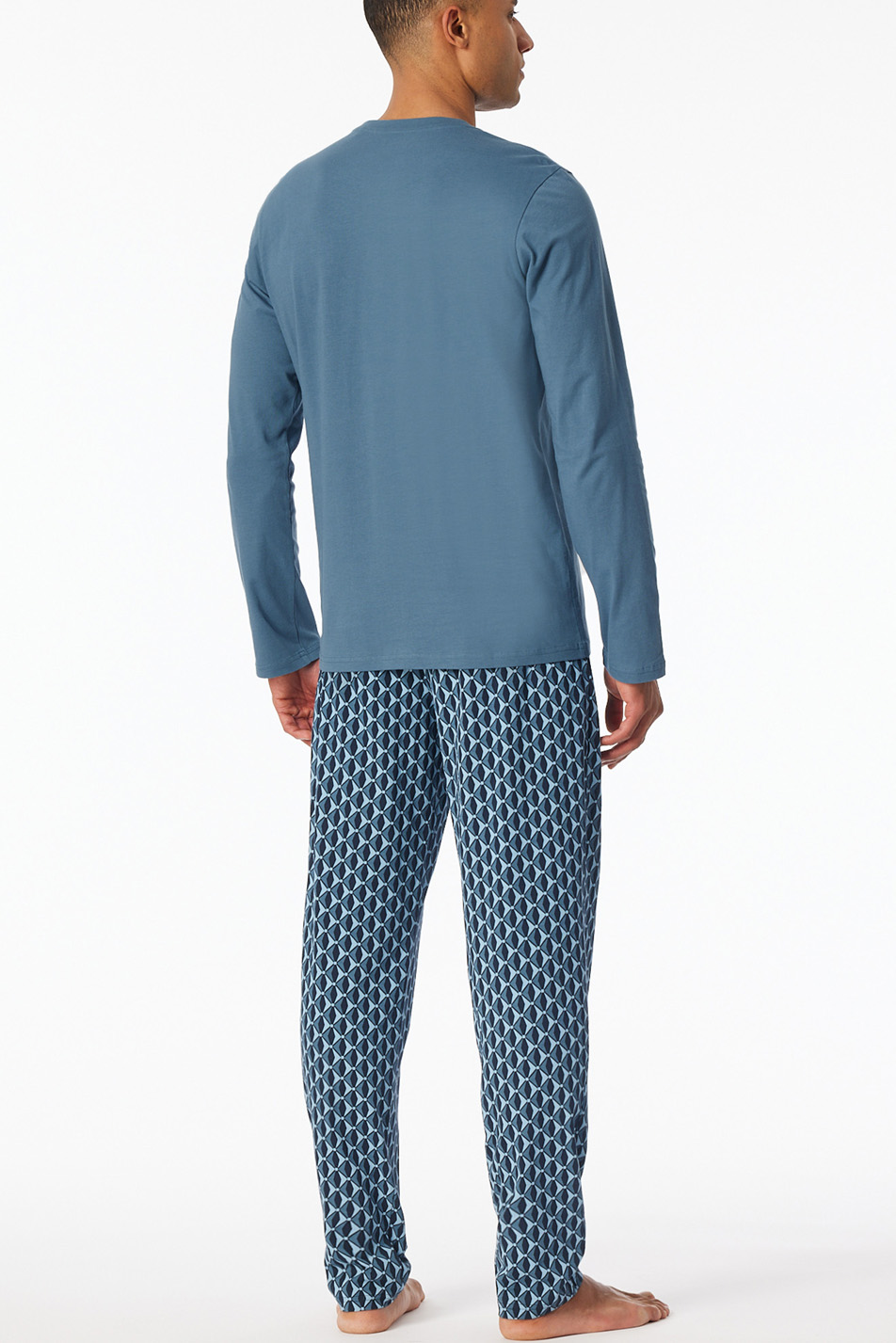 Schiesser Pyjama met print Atlantic blue