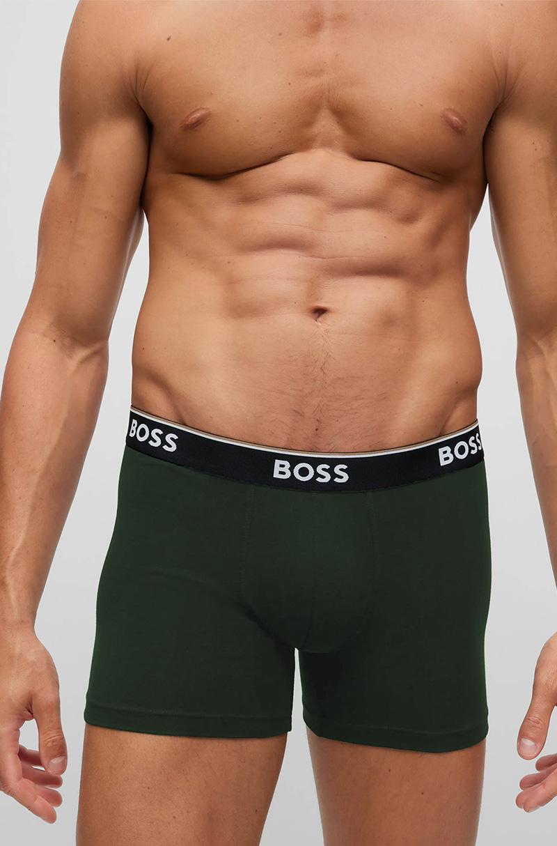 Hugo Boss Power boxershorts 3-pack beige-rood-groen
