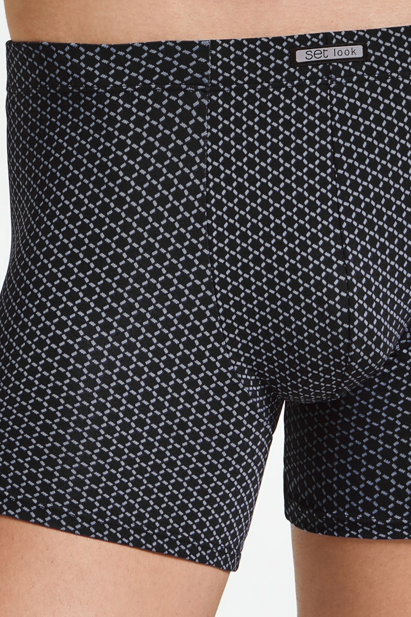 Set Boxershort microfiber steel zwart