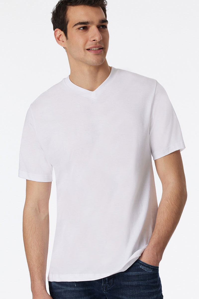 Schiesser American V-hals t-shirts 4-pack wit