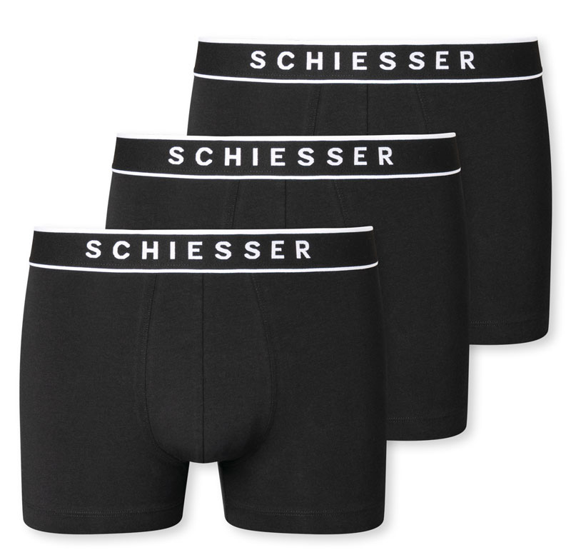 Schiesser boxershorts zwart 95-5 3-pack