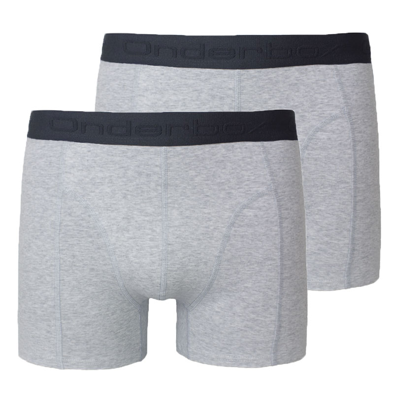 Onderbox boxershorts grijs 2-pack