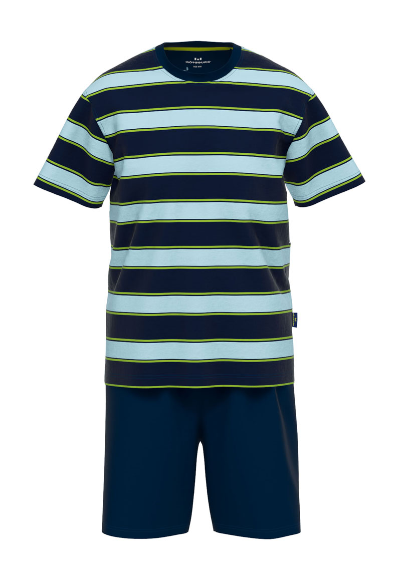 Gotzburg Shortama blauw gestreept