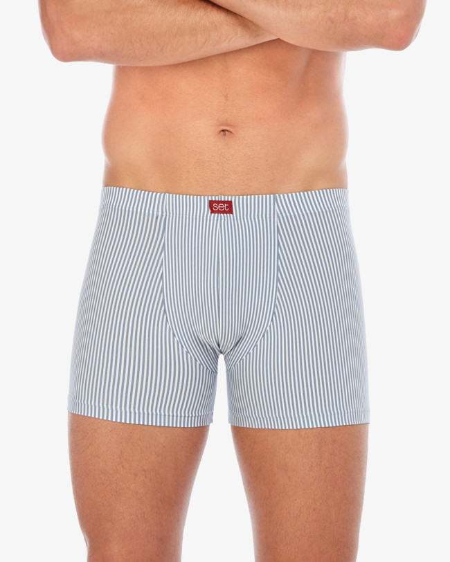 Set Boxershort Stripes blauw gestreept