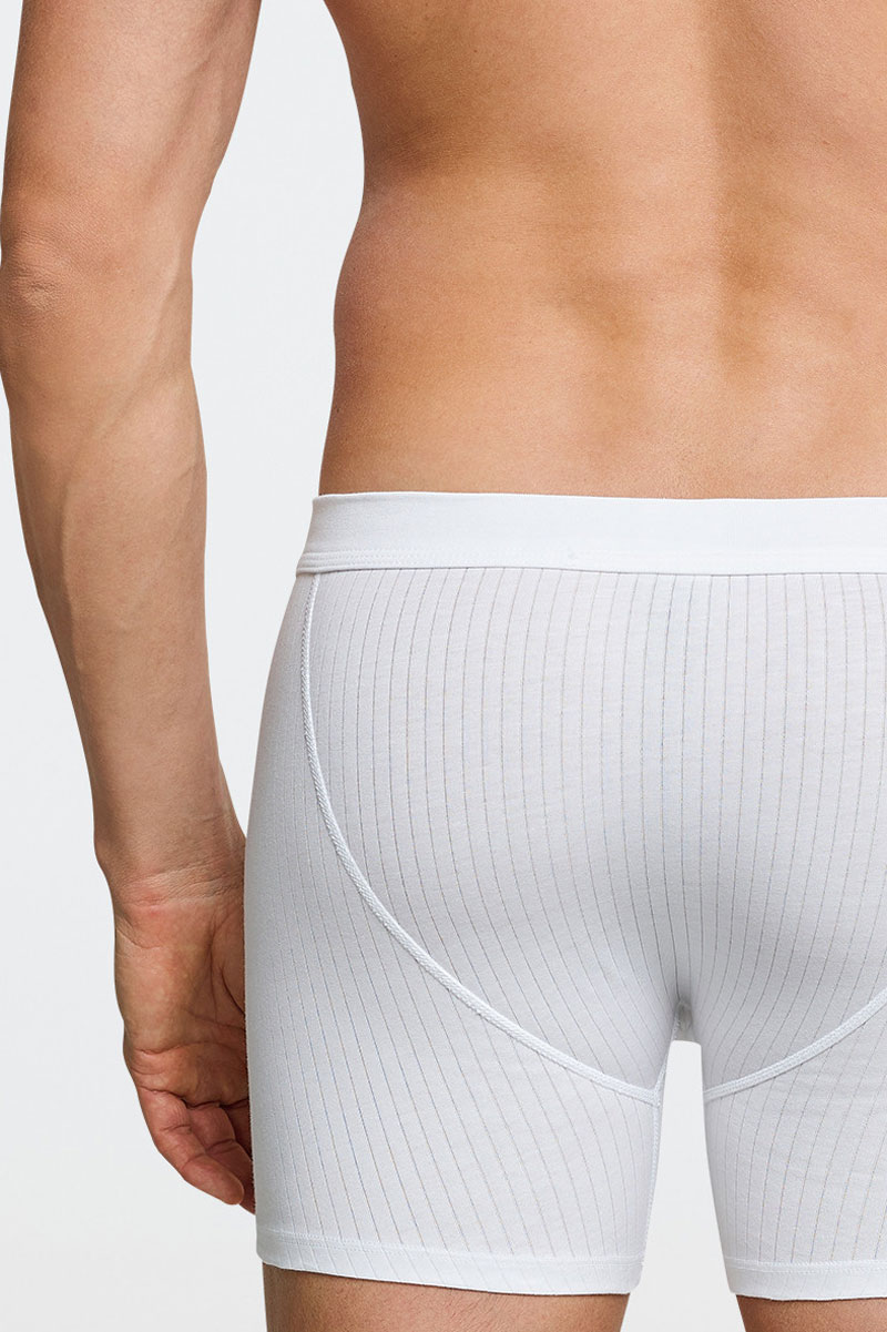 Schiesser Authentic boxershort met gulp 2-pack wit