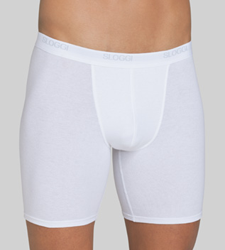 Sloggi Basic long boxershort wit voorkant