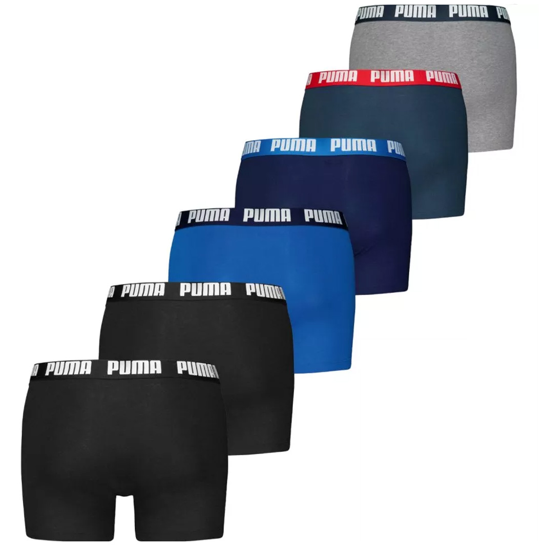 Puma everyday  Boxershorts 6-pack blauw-zwart