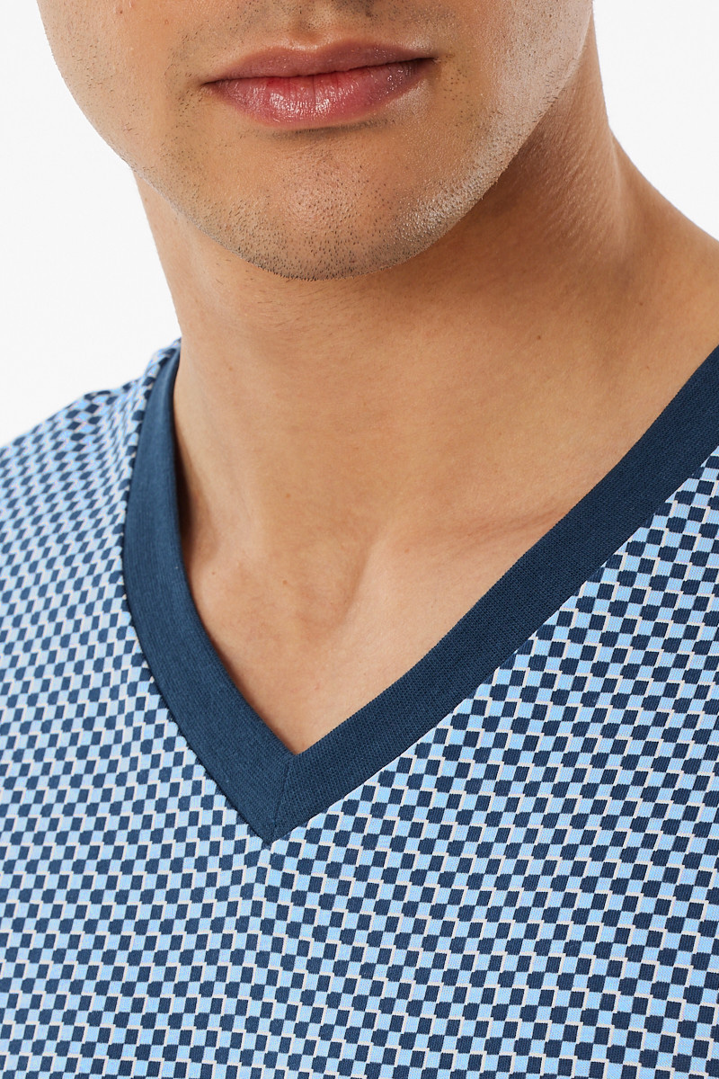 Schiesser Shortama blue print