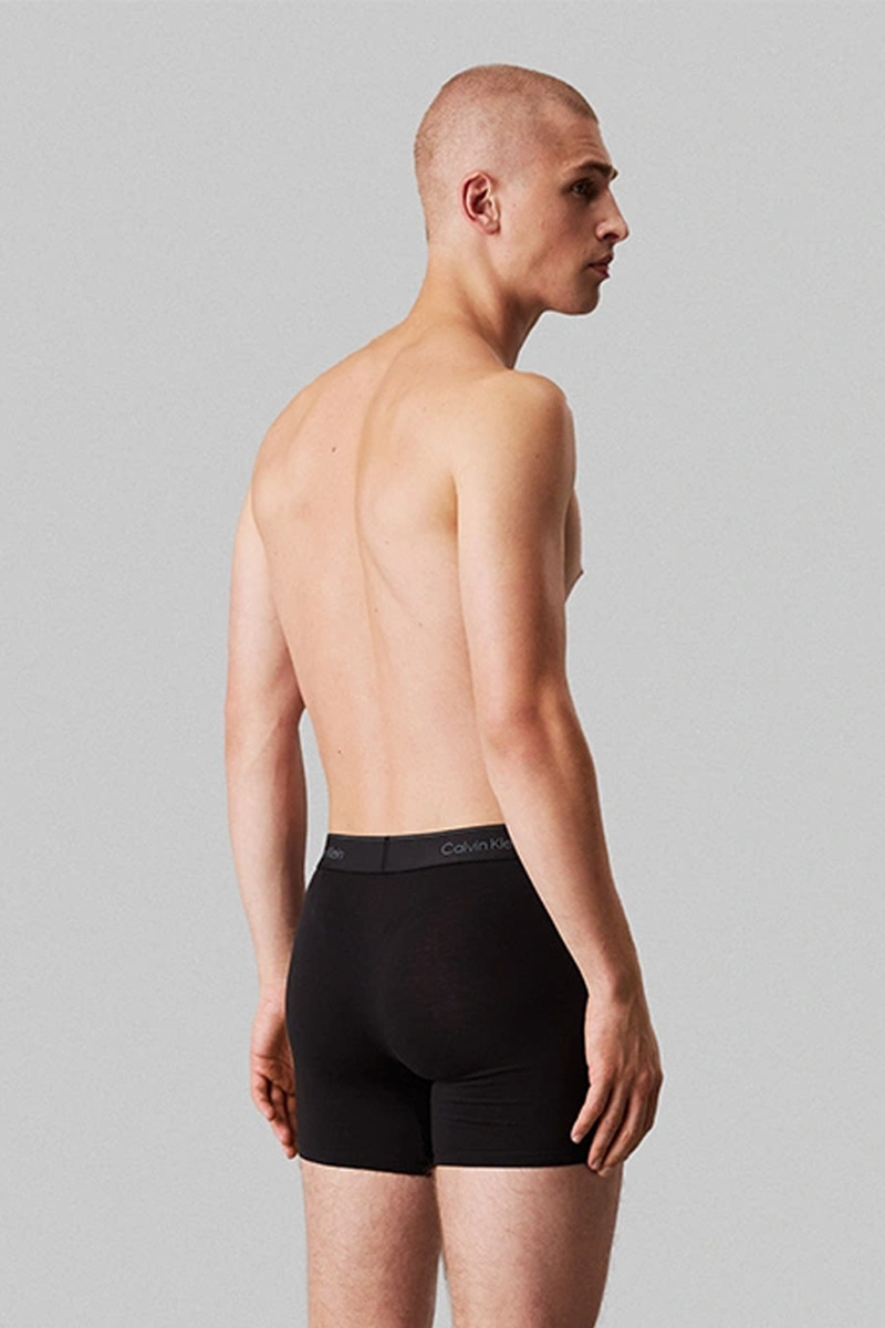 Calvin Klein Icon Boxershort lang blue-zwart 3-pack  