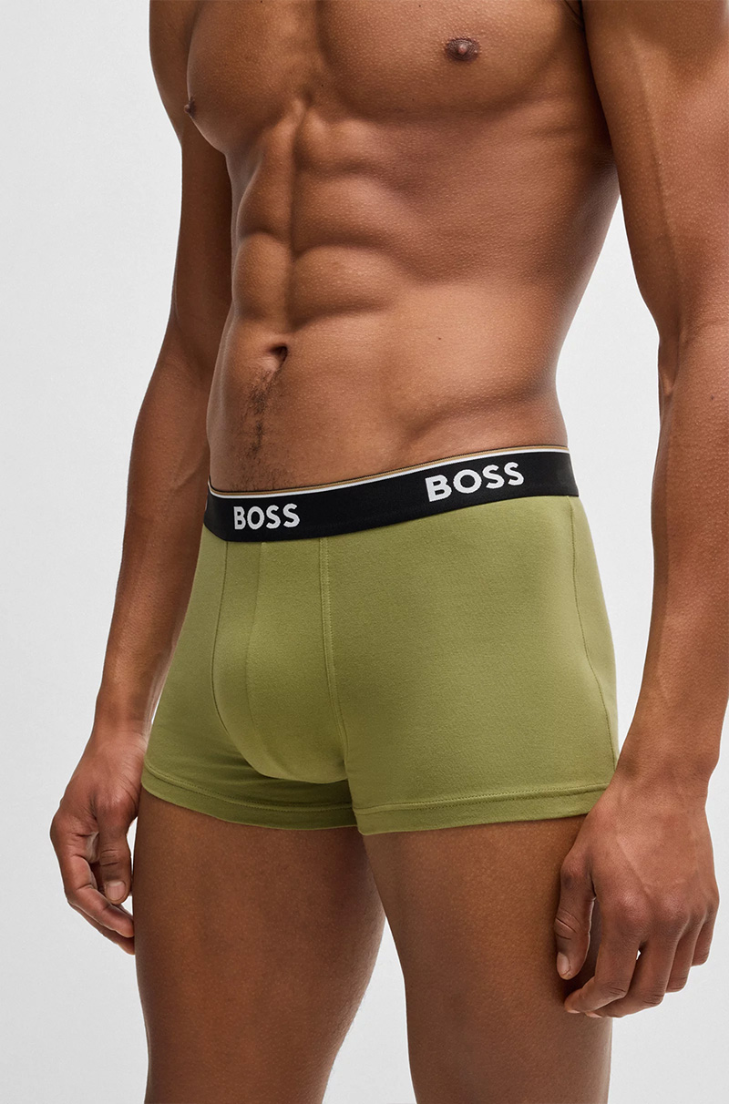 Hugo Boss Power boxershort - trunk 3-pack groen - beige