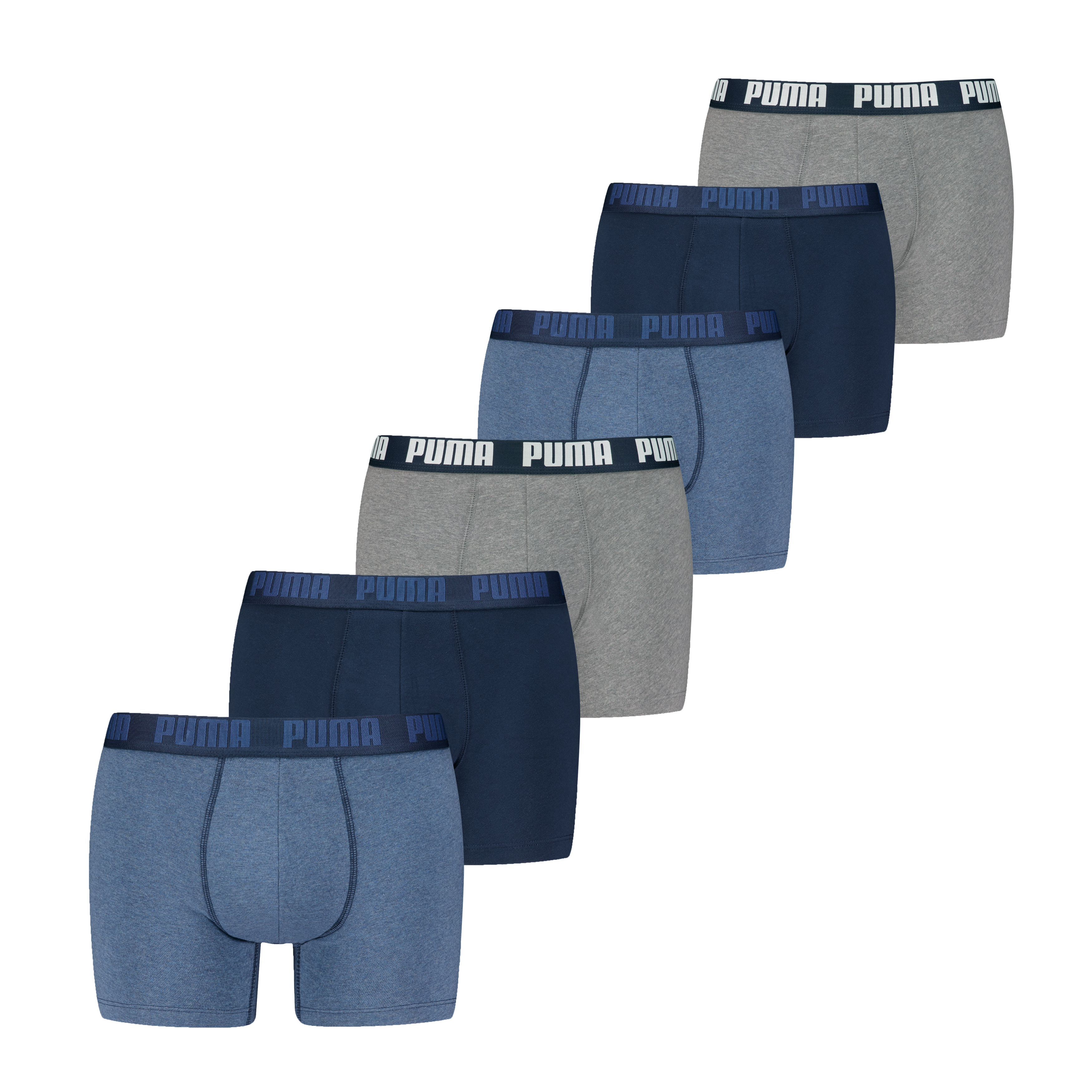 Puma everyday  Boxershorts 6-pack Denim combinatie 