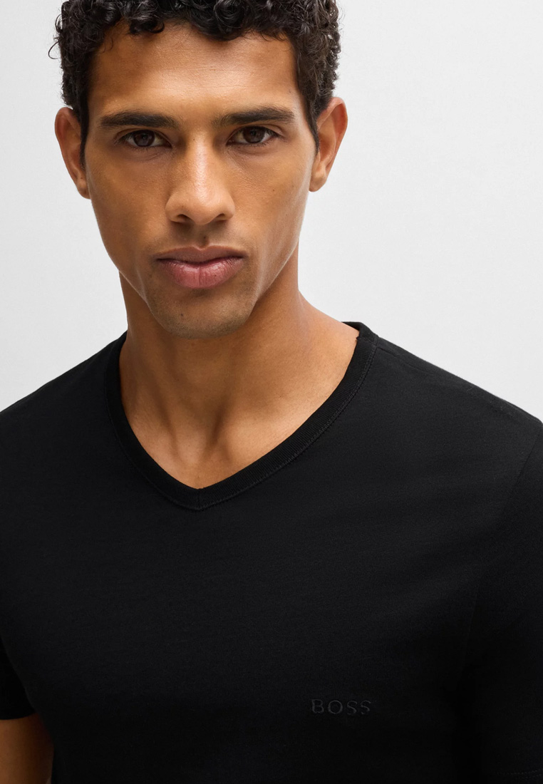 Hugo Boss T-shirt V-hals Classic 3-Pack zwart