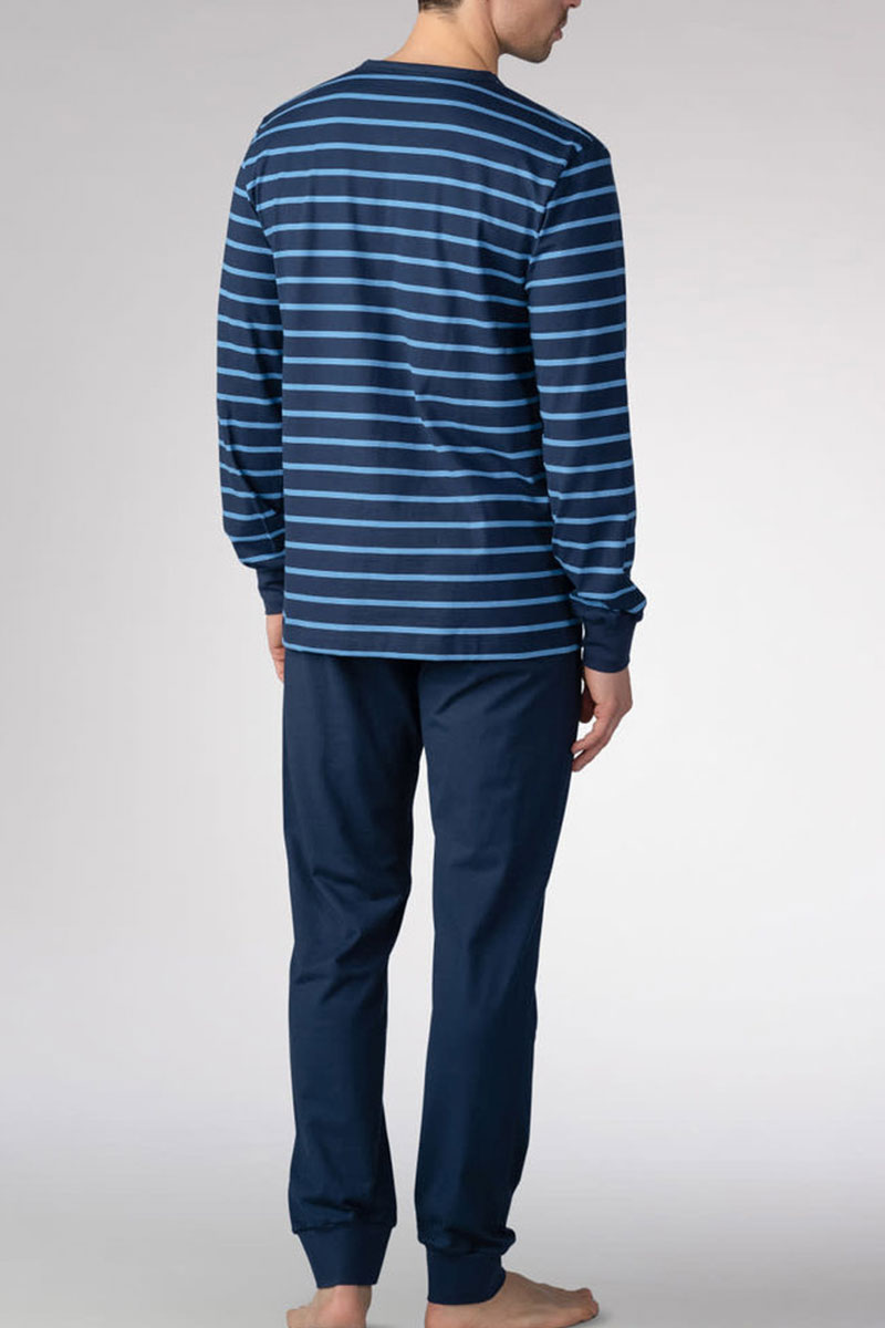 Mey Pyjama met V-hals Sratfort blauw