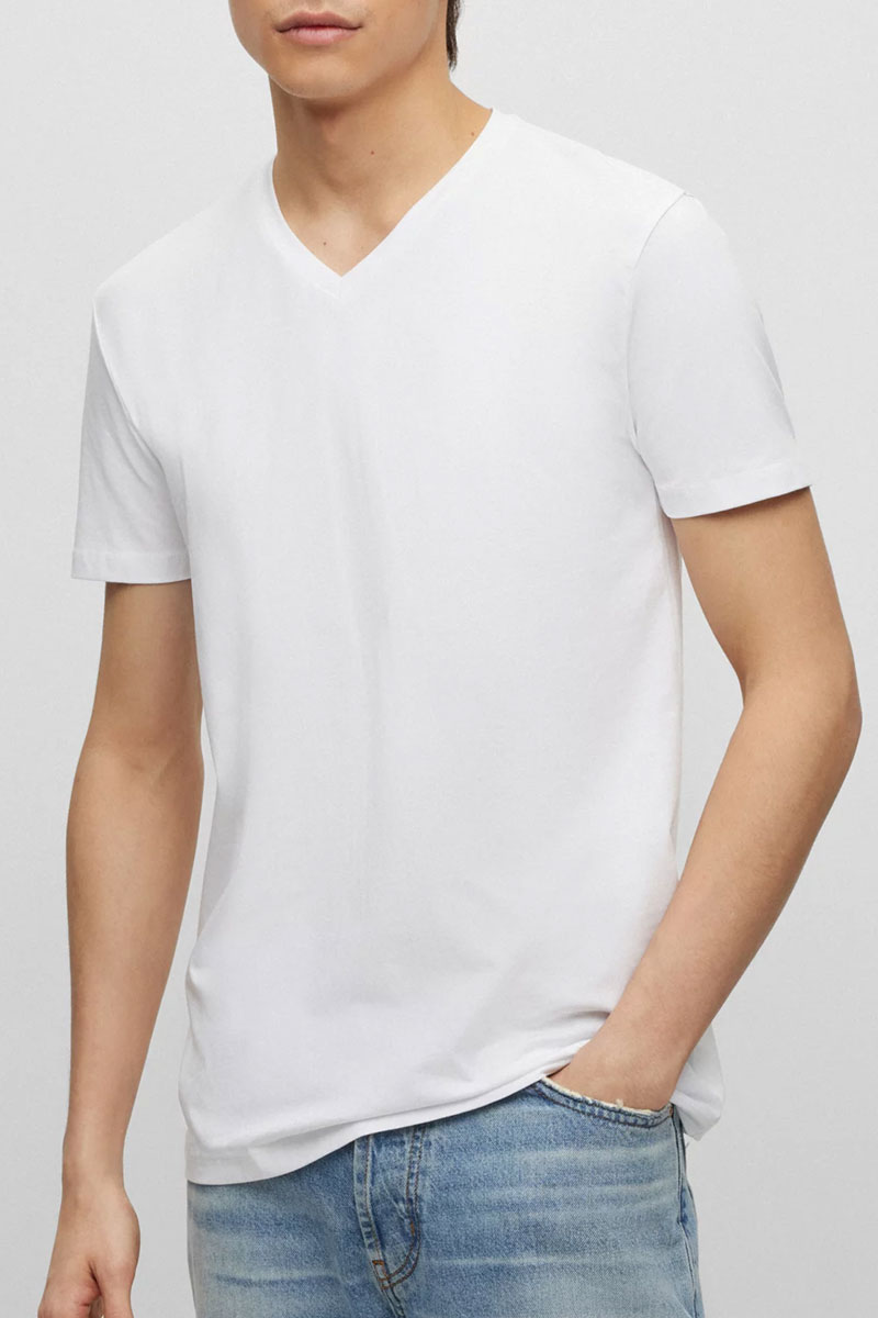Hugo Boss T-shirts V-hals 2-pak Hugo red label wit