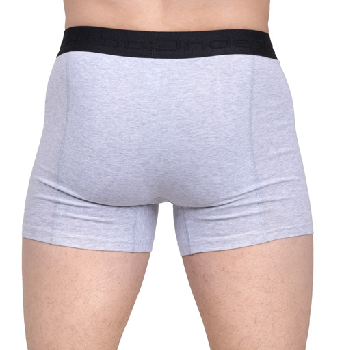 Onderbox grijze boxershort achterkant