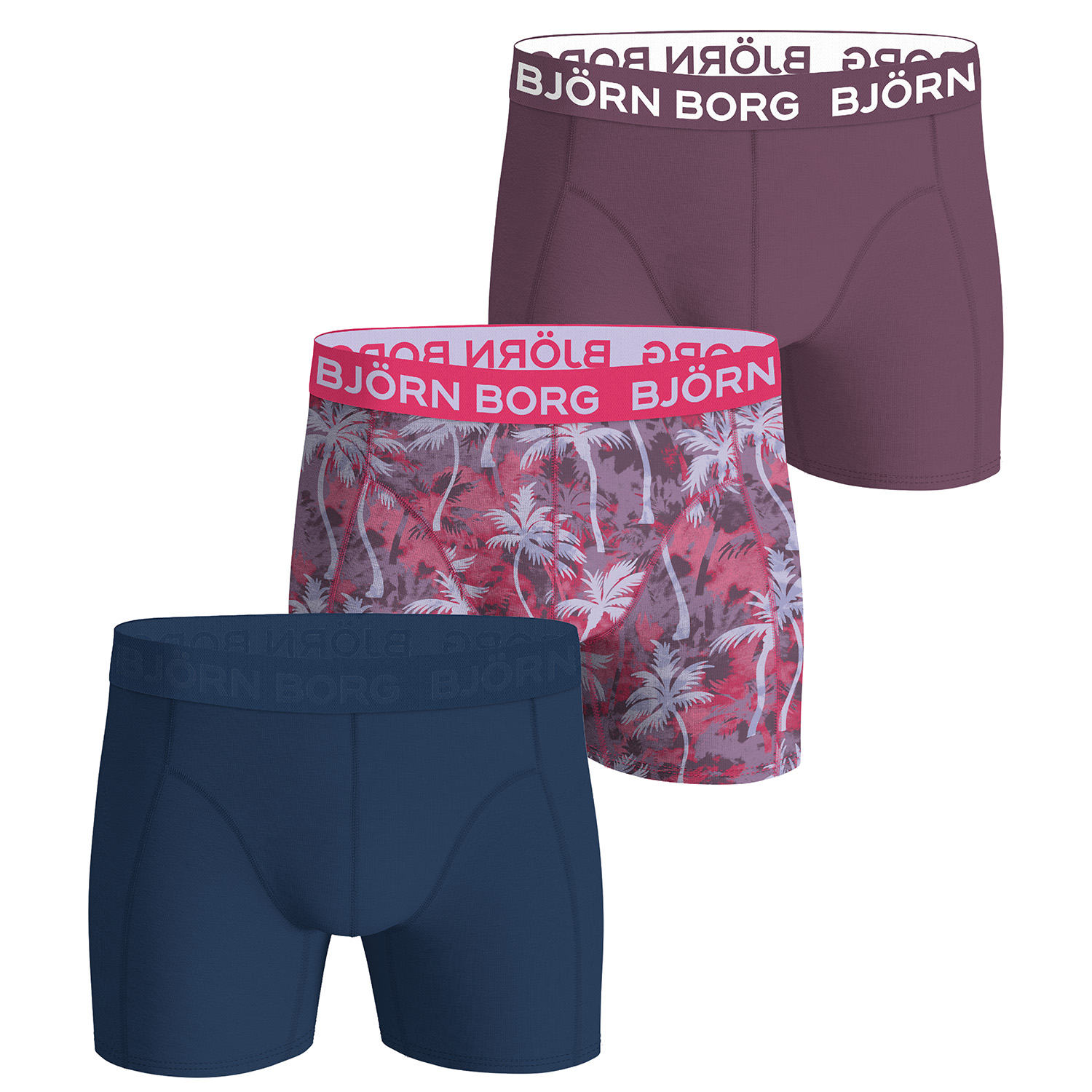 Bjorn Borg boxershorts cotton stretch 3-pack roze