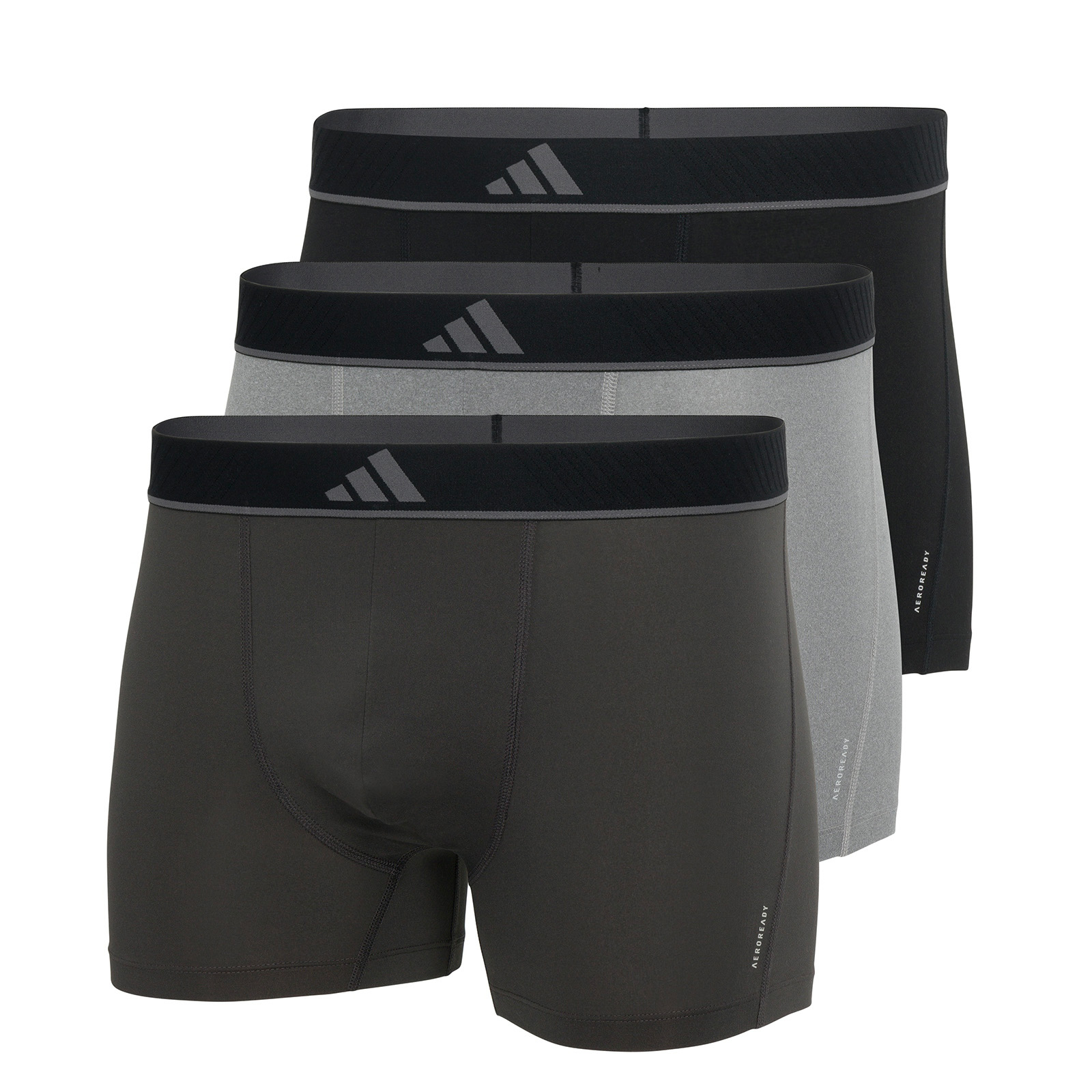 Adidas Boxershorts Micro flex Trunk  3-pack zwart grijs 